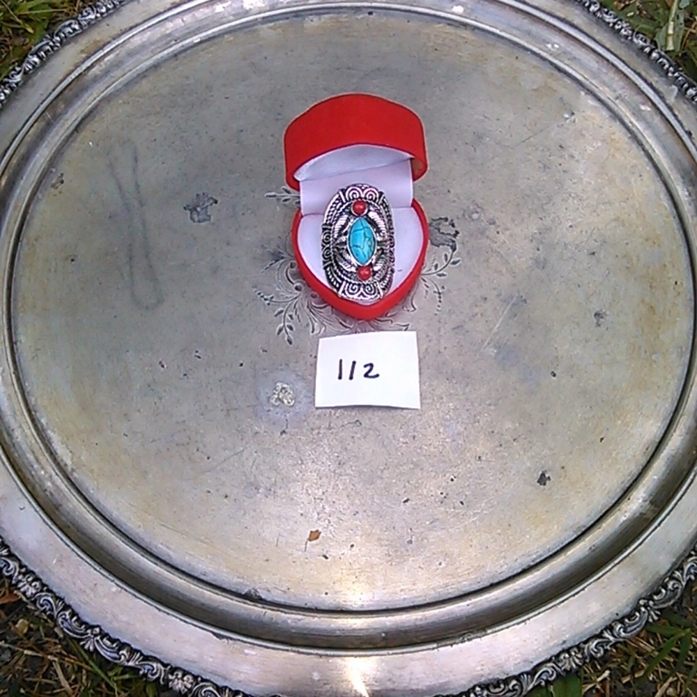 red and turquoise ring